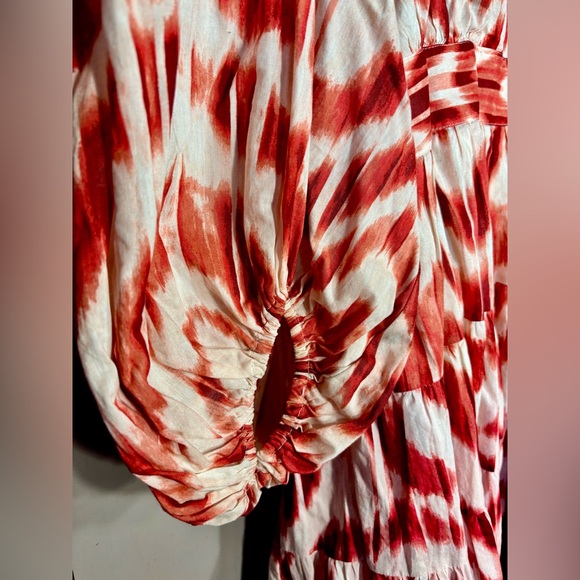 BANANA REPUBLIC FACTORY Red & White Mini Tiered Dress - Picture 4 of 7